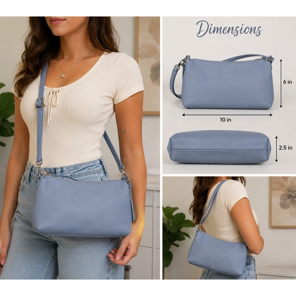 wild fable Light Blue Convertible Crossbody Bag